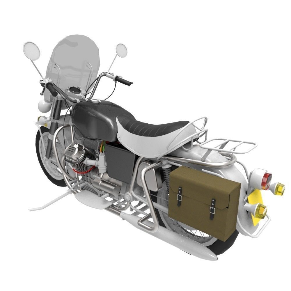 Motorcycle Low-poly 3D model_2