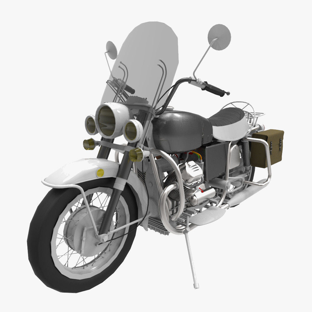 Motorcycle Low-poly 3D model_1