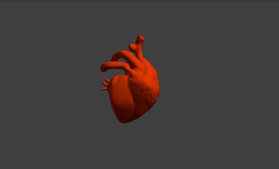 Realistic Hearth 3D print model_2