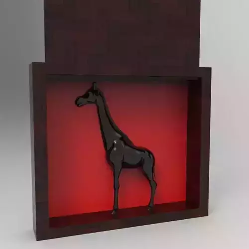 Giraffe Behind the Wood - Giraffe Box Gift 3D Printer