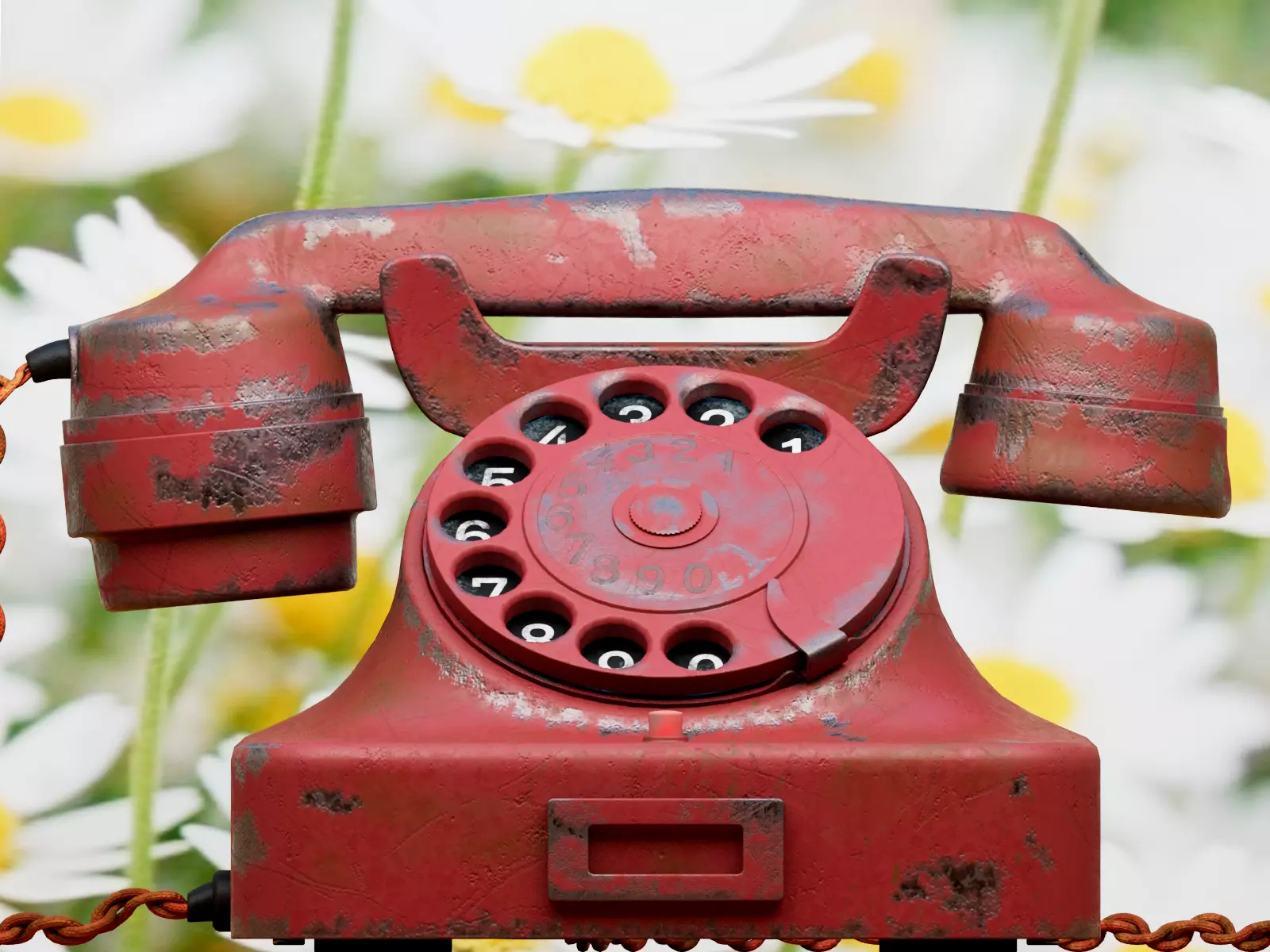 Retro phone Siemens Free 3D model