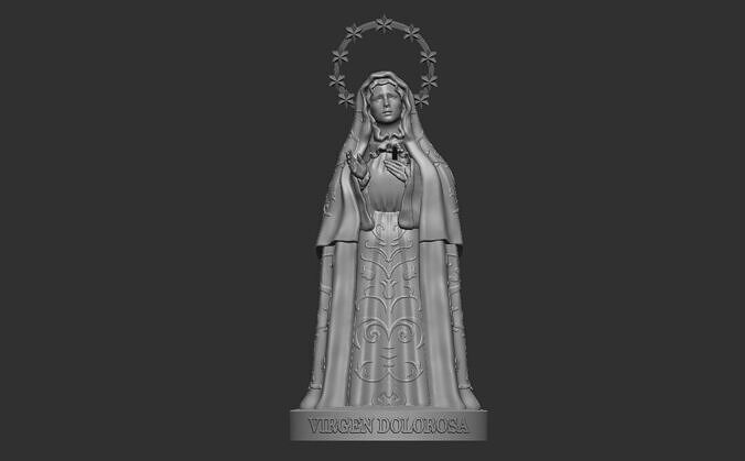 Virgen Dolorosa 3D print model