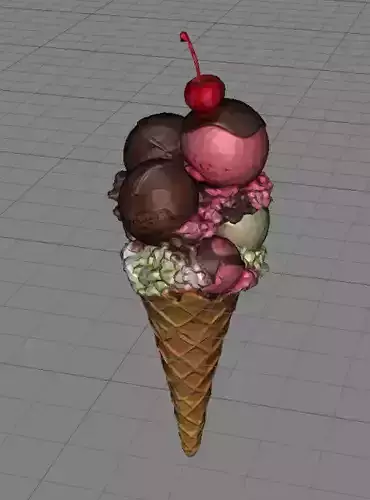 Colorful ice cream cone for summer