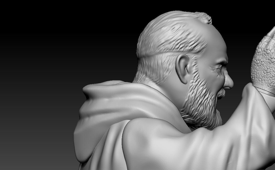 Padre Pio de Pietercina 3D print model_3