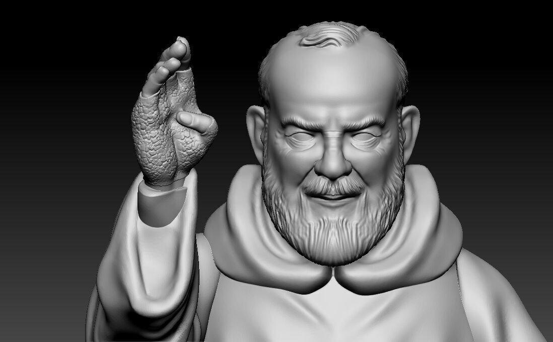 Padre Pio de Pietercina 3D print model_2