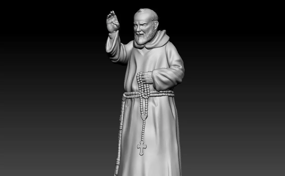 Padre Pio de Pietercina 3D print model_0