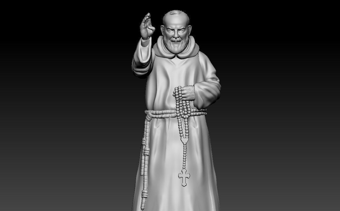 Padre Pio de Pietercina 3D print model_4