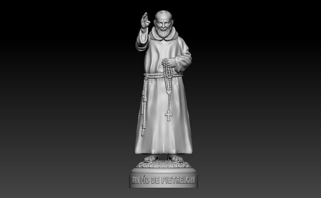 Padre Pio de Pietercina 3D print model_6