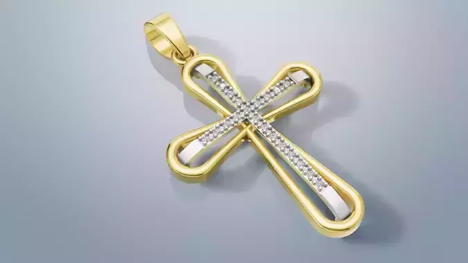 Diamond cross 3D print model C 94