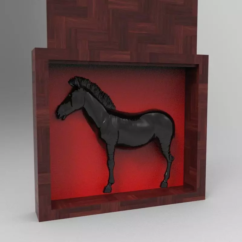 Zebra Behind the Wood - Zebra Box Gift 3D Printer 3D print model