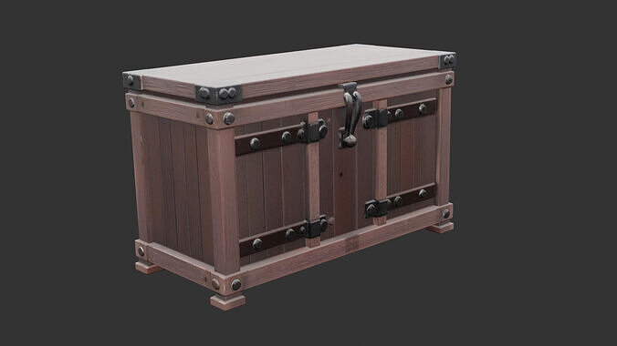 Heavy Ironbound Cabinet Low-poly 3D model