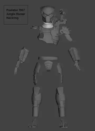 Predator 1987 Jungle Hunter Neckring  3D print model