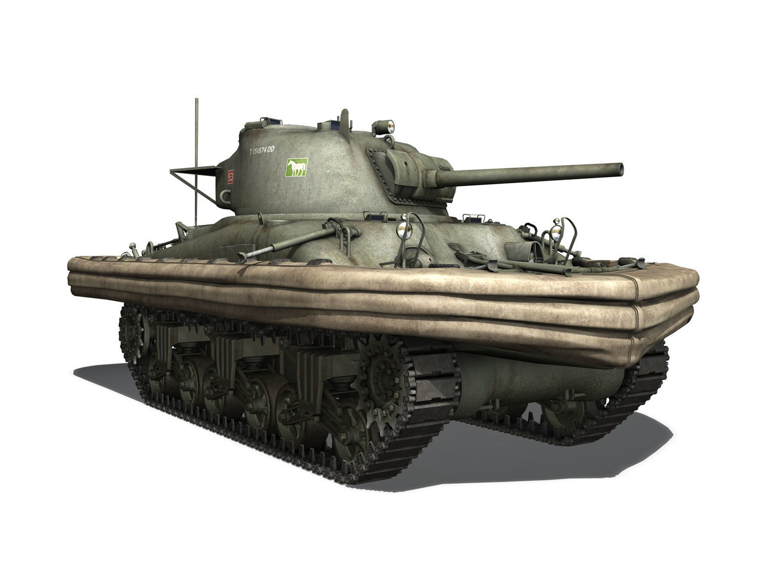 M4 Sherman MK III - Duplex Drive  3D model_7