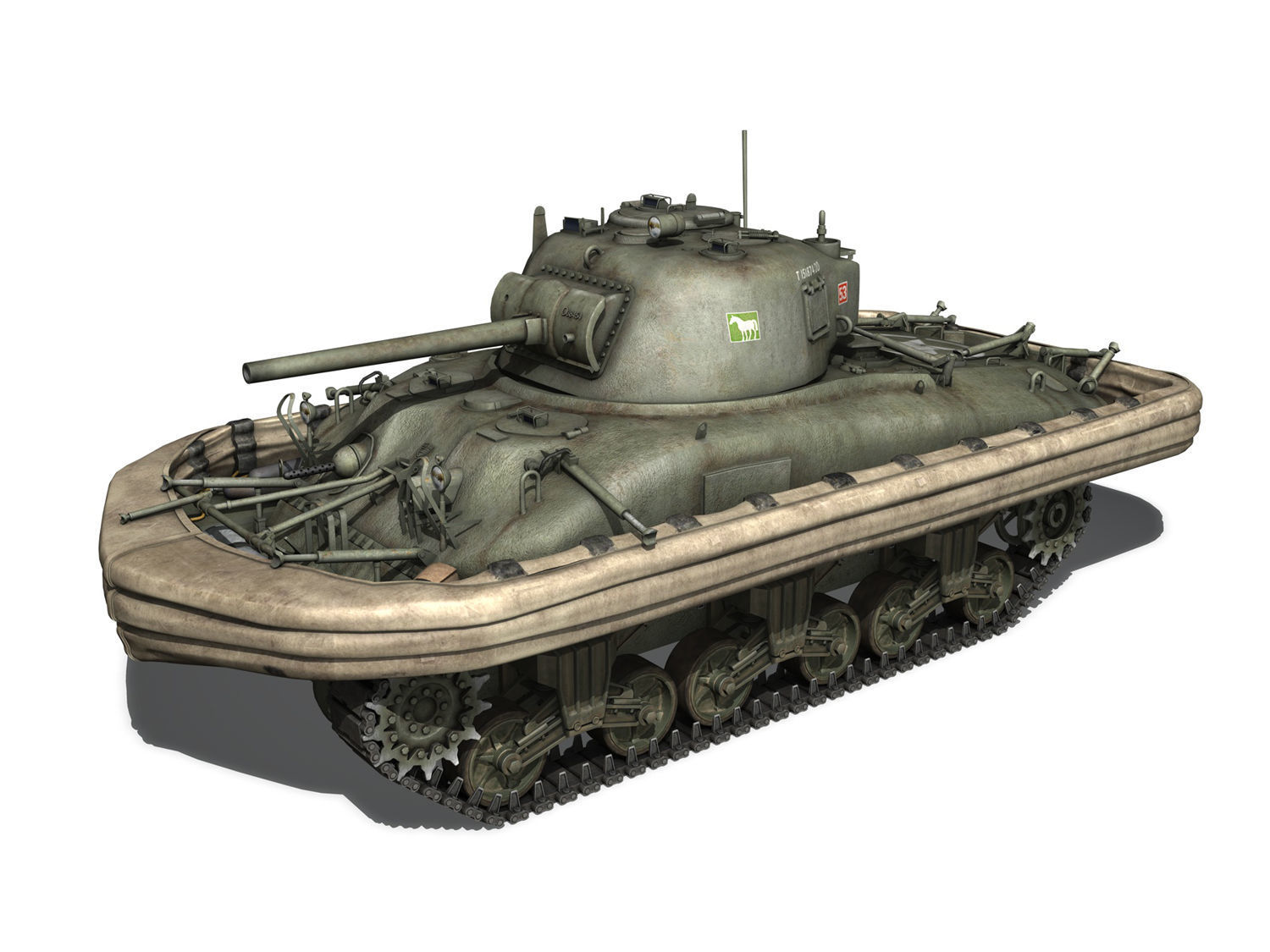 M4 Sherman MK III - Duplex Drive  3D model_2