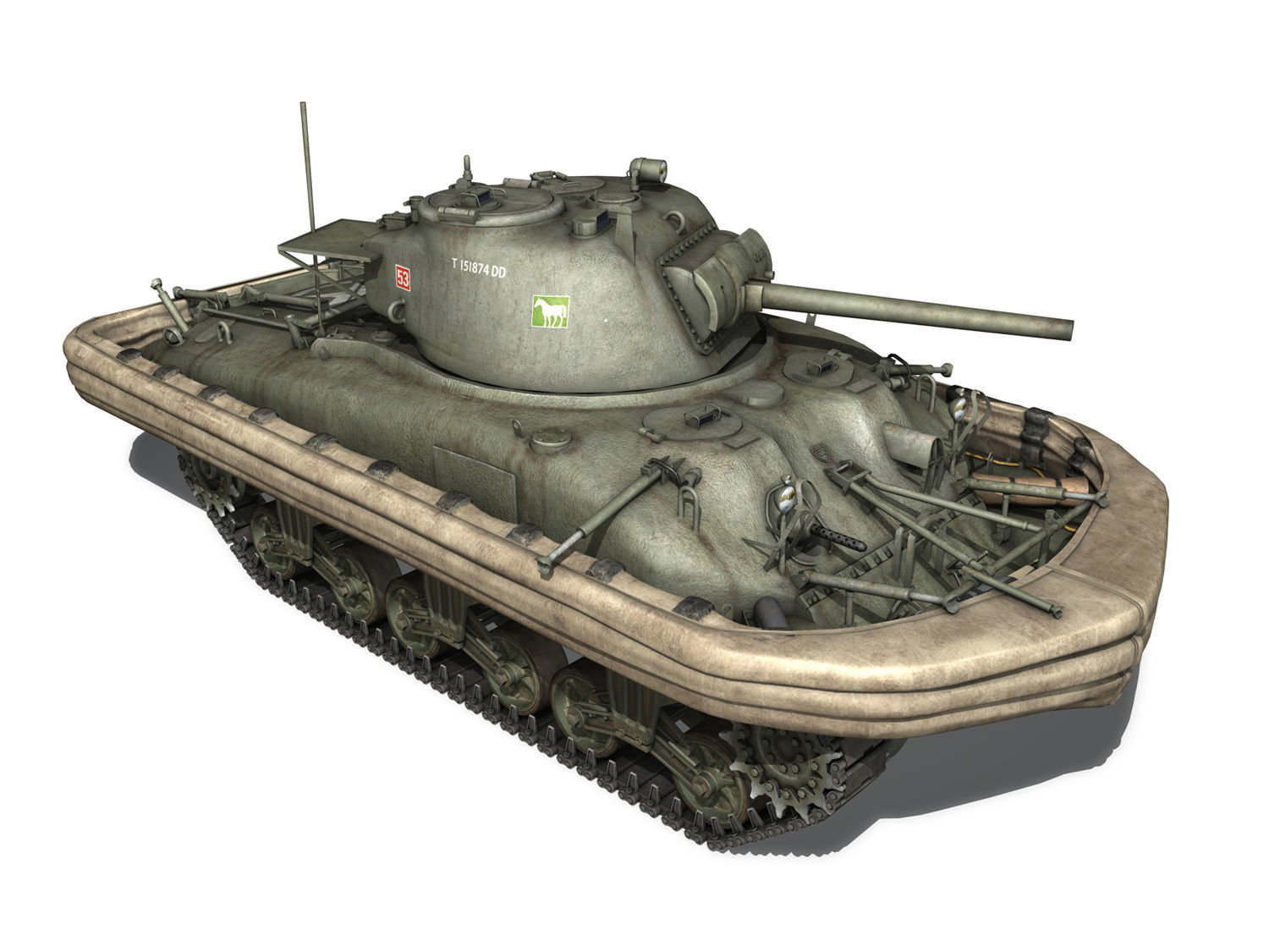 M4 Sherman MK III - Duplex Drive  3D model_8