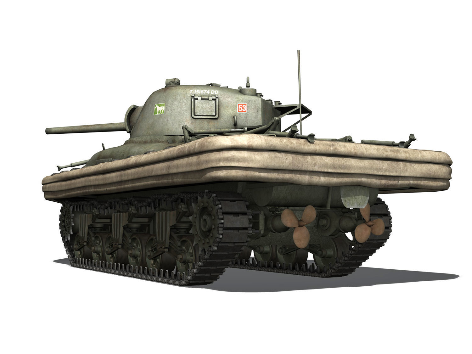 M4 Sherman MK III - Duplex Drive  3D model_3