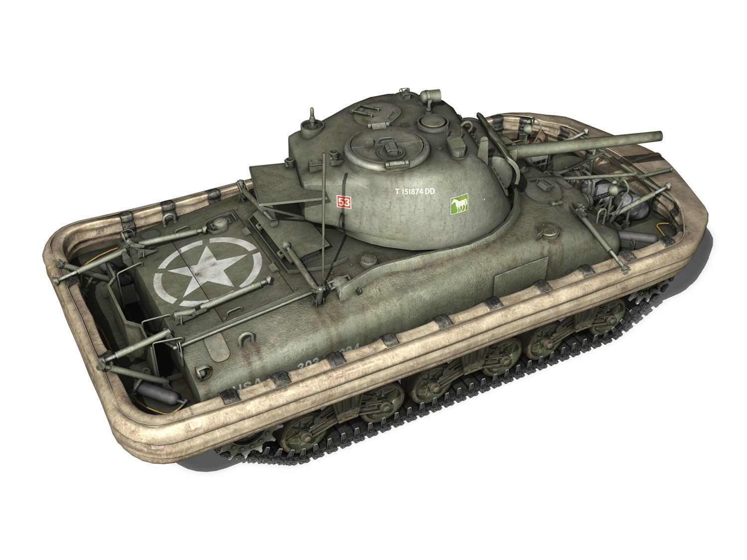 M4 Sherman MK III - Duplex Drive  3D model_6