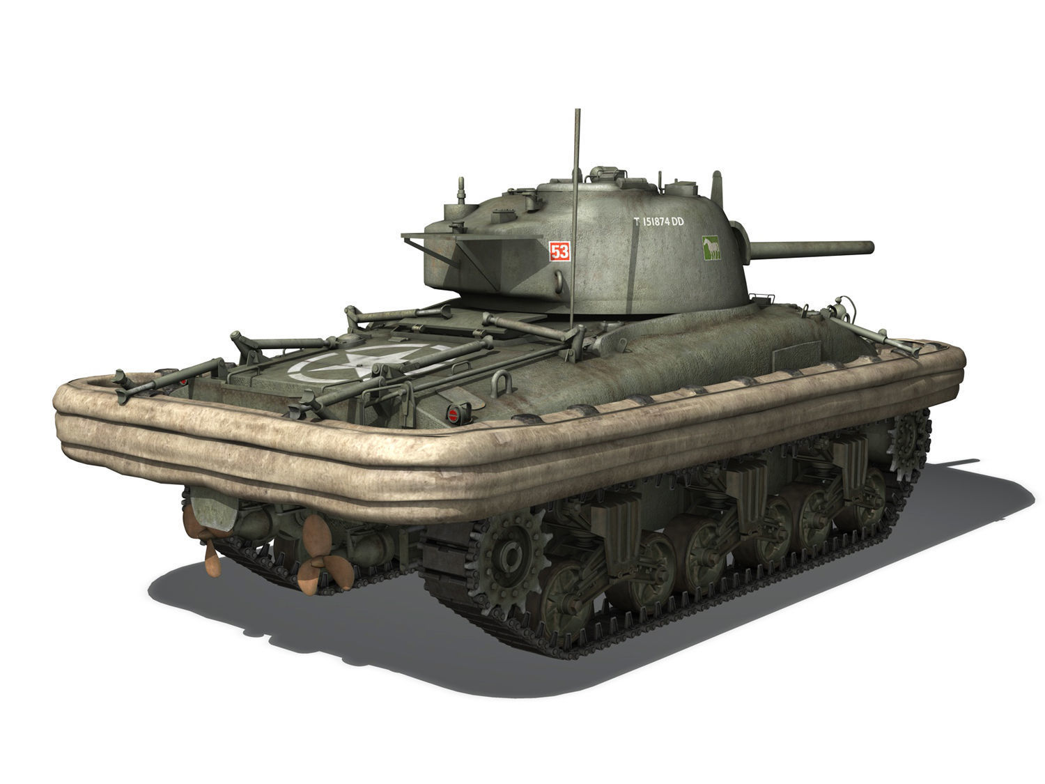 M4 Sherman MK III - Duplex Drive  3D model_5