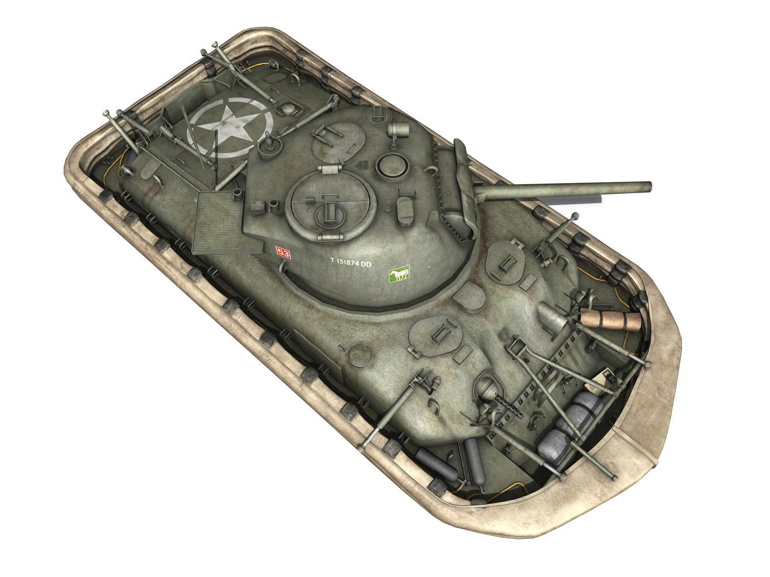 M4 Sherman MK III - Duplex Drive  3D model_9