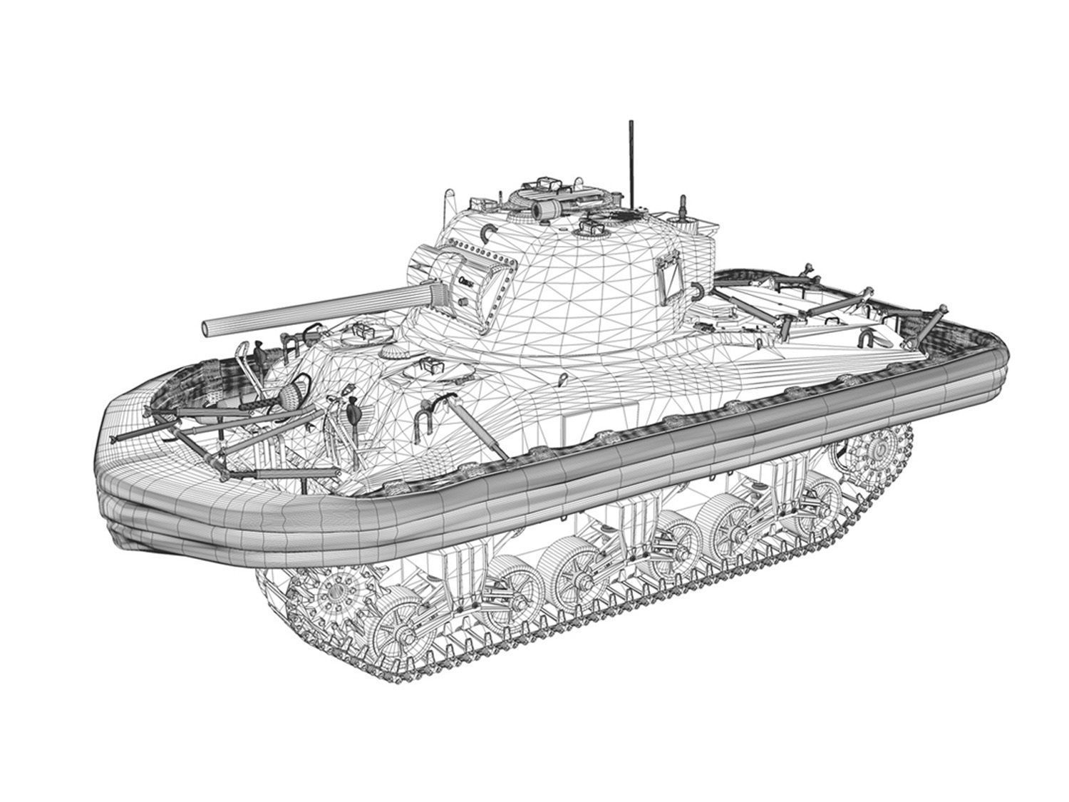 M4 Sherman MK III - Duplex Drive  3D model_13