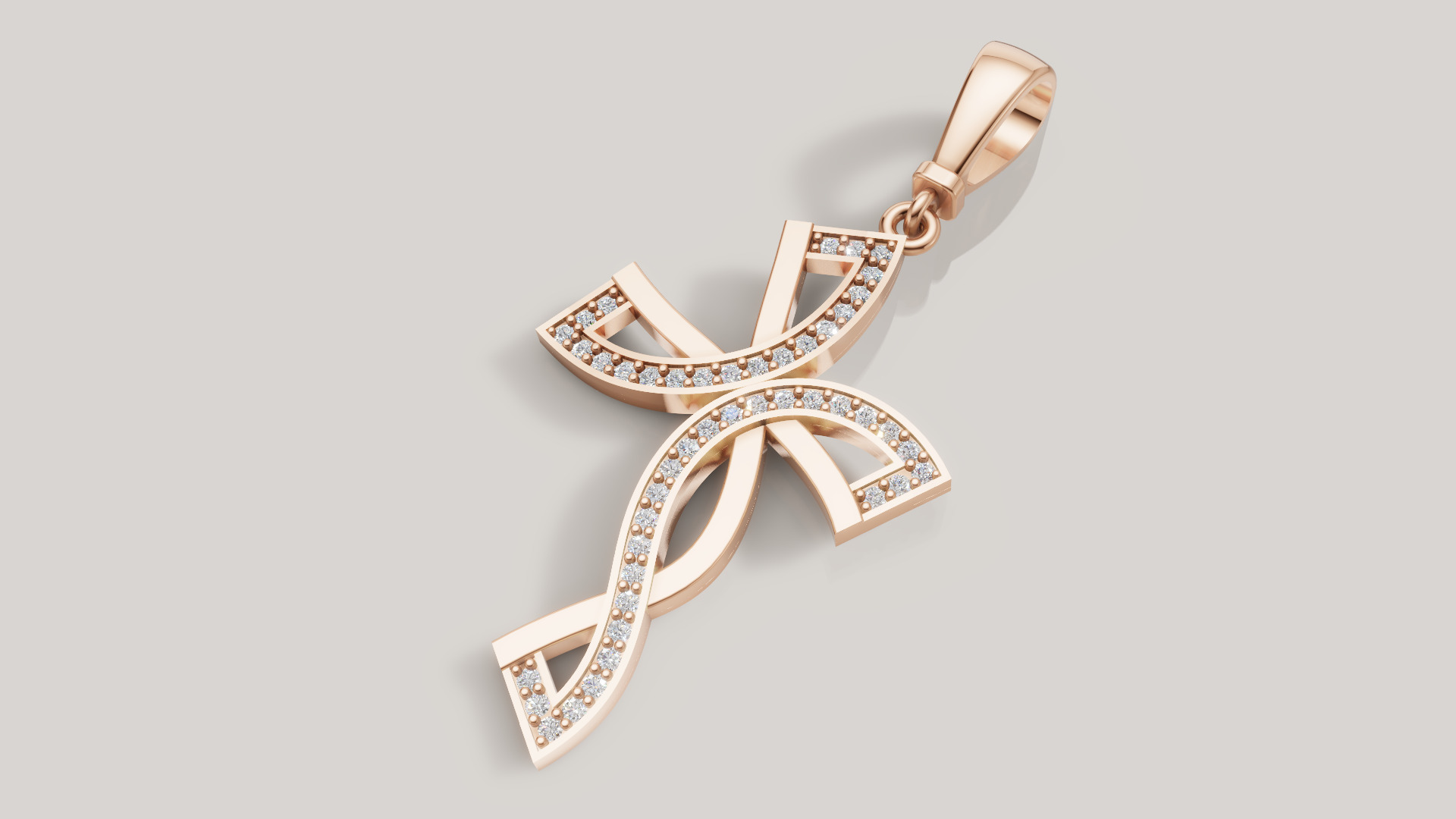 Diamond cross 3D print model C 95 3D print model_19