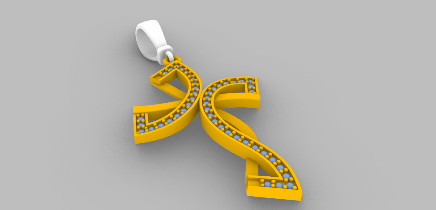 Diamond cross 3D print model C 95 3D print model_33