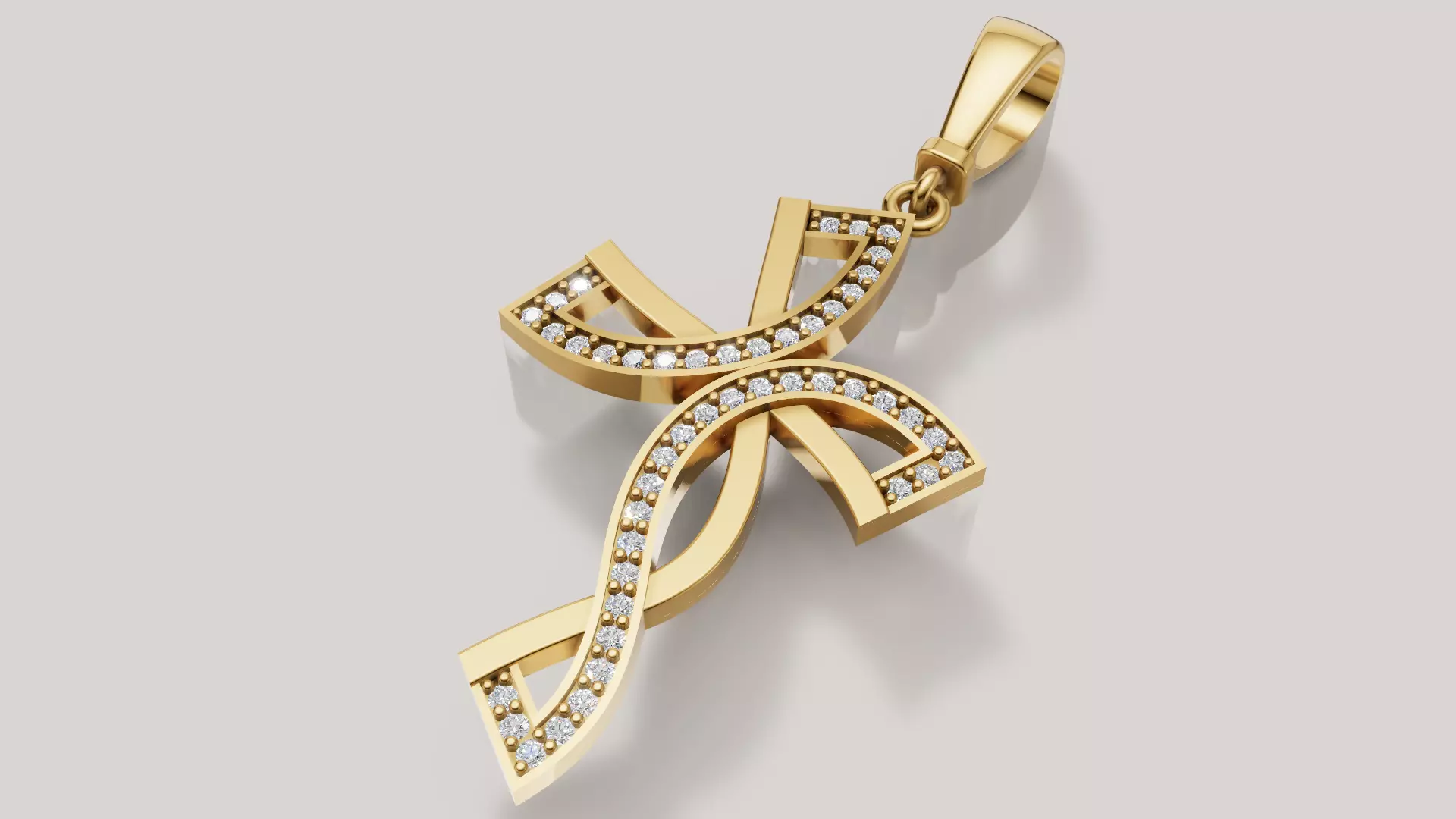 Diamond cross 3D print model C 95 3D print model_0