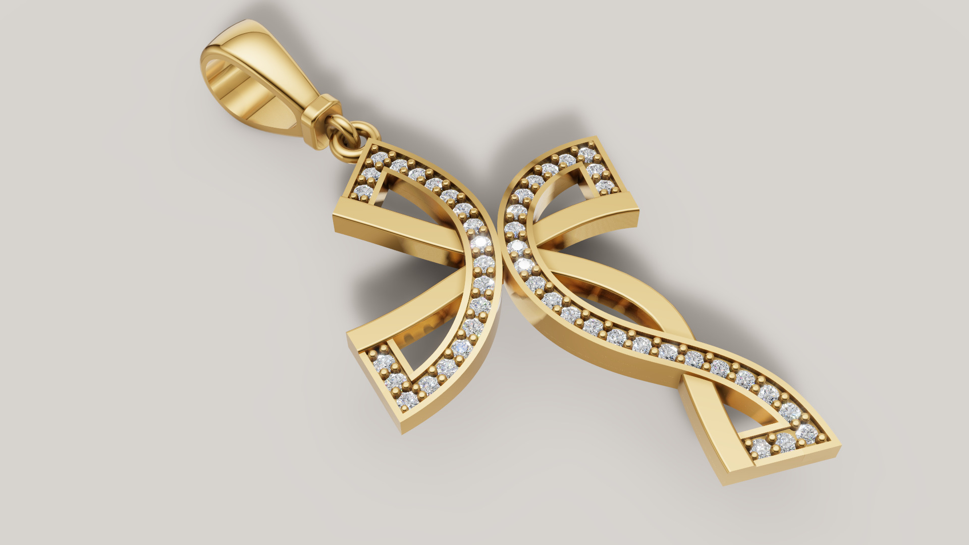 Diamond cross 3D print model C 95 3D print model_2