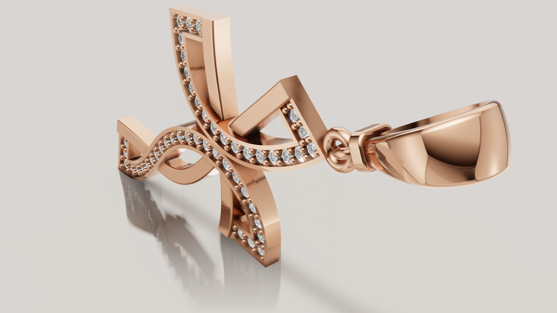 Diamond cross 3D print model C 95 3D print model_26