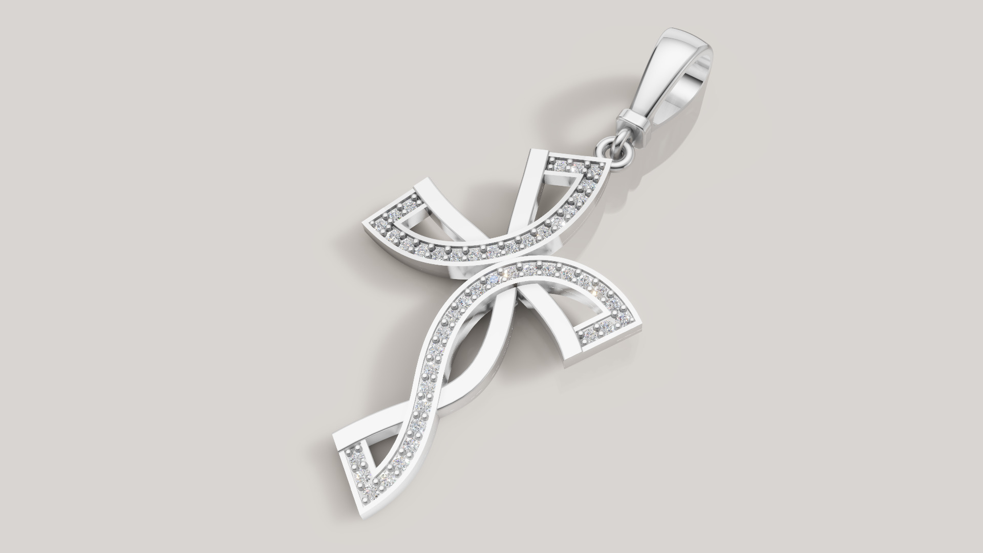 Diamond cross 3D print model C 95 3D print model_11