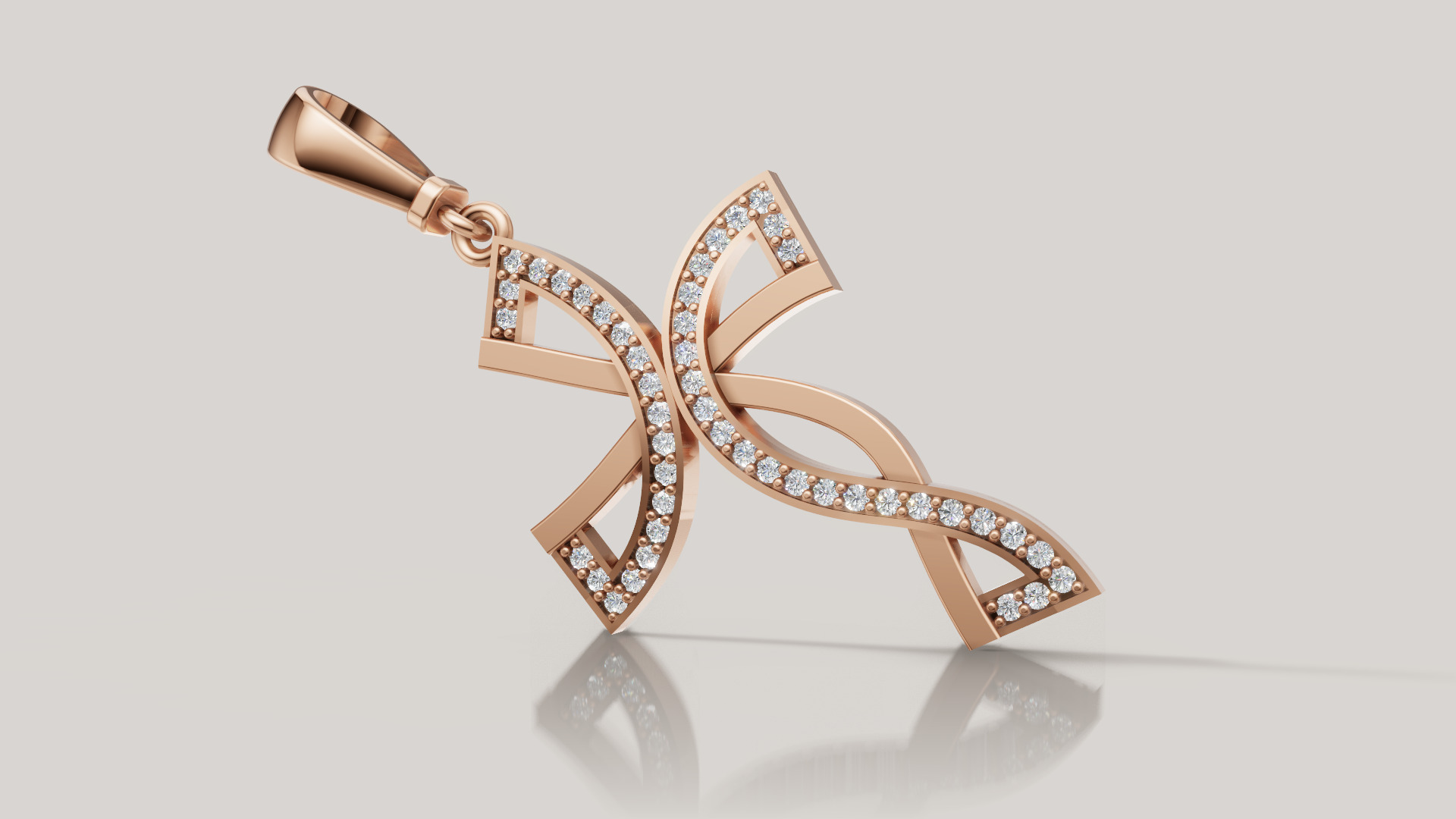 Diamond cross 3D print model C 95 3D print model_27