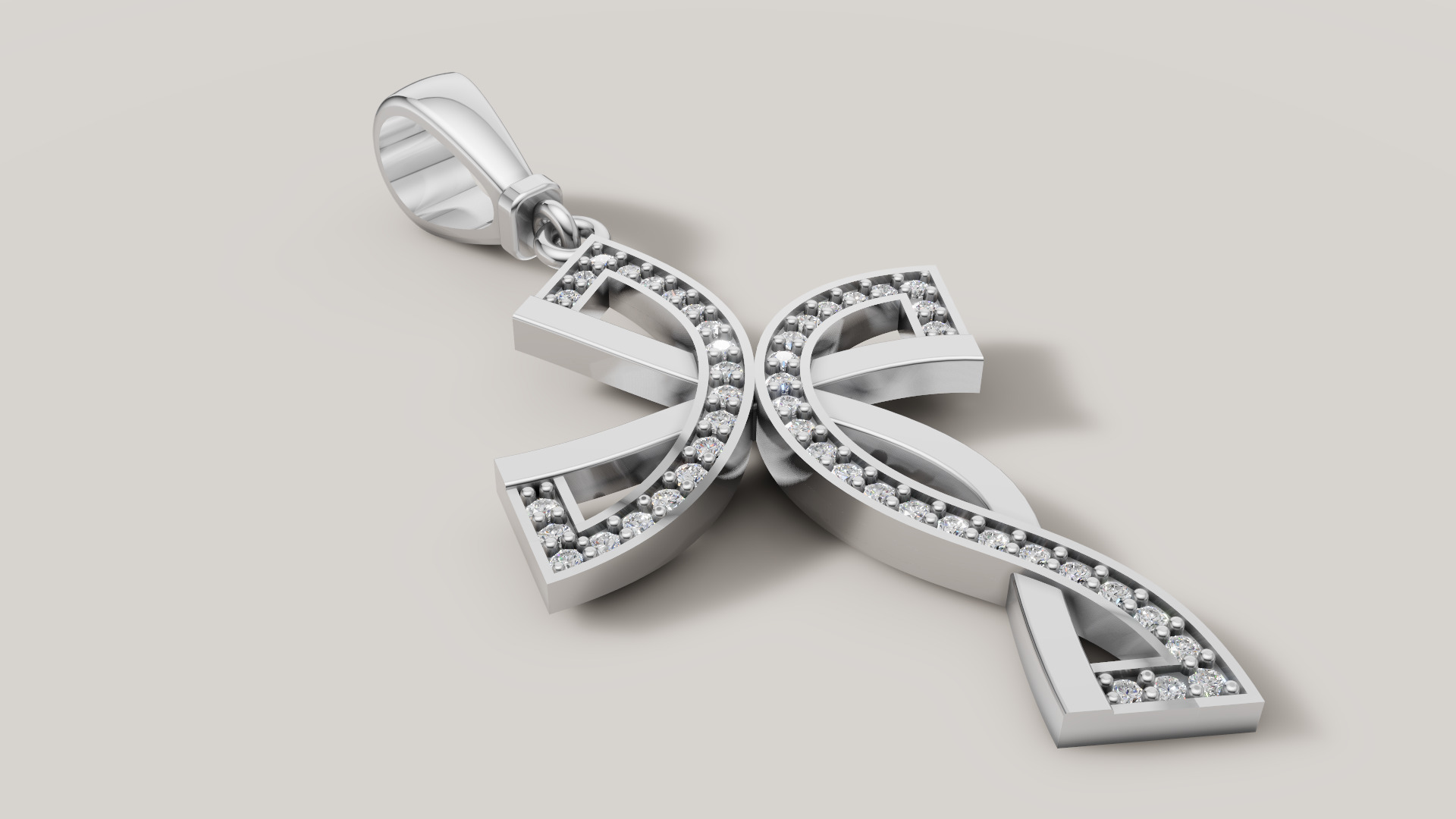 Diamond cross 3D print model C 95 3D print model_13