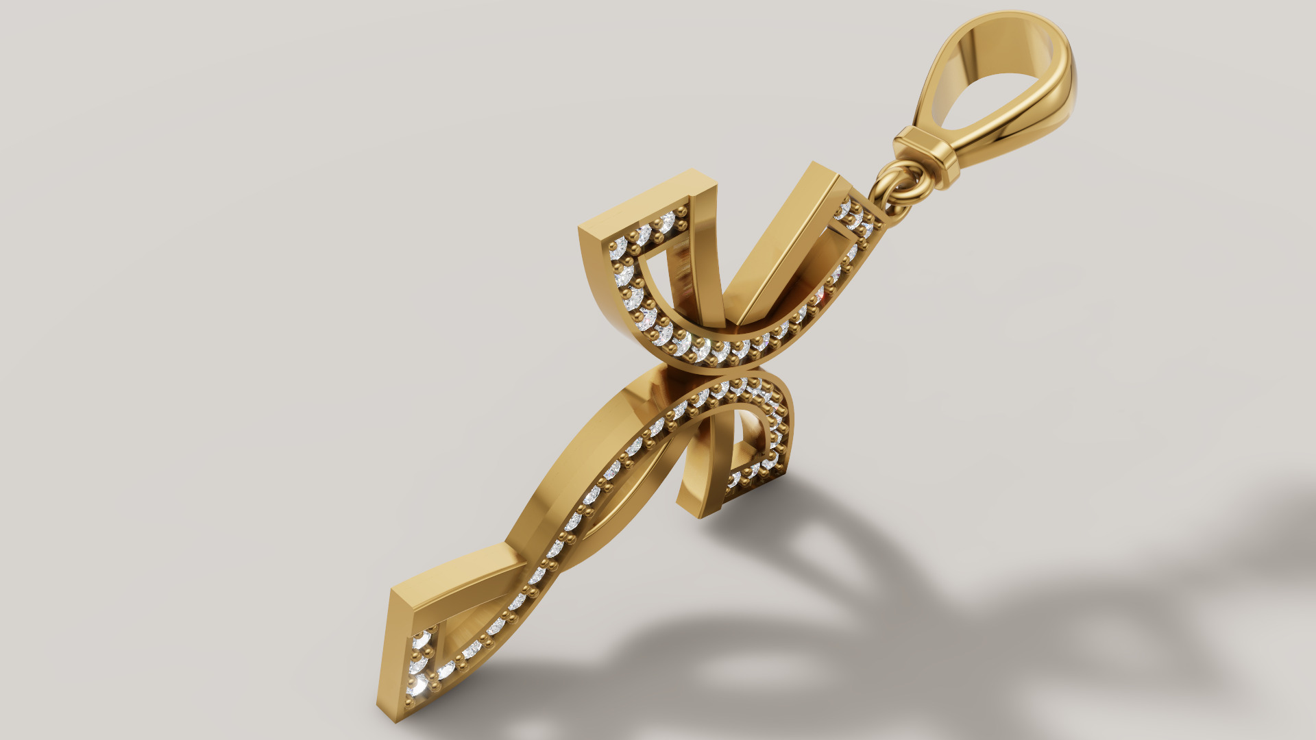 Diamond cross 3D print model C 95 3D print model_7