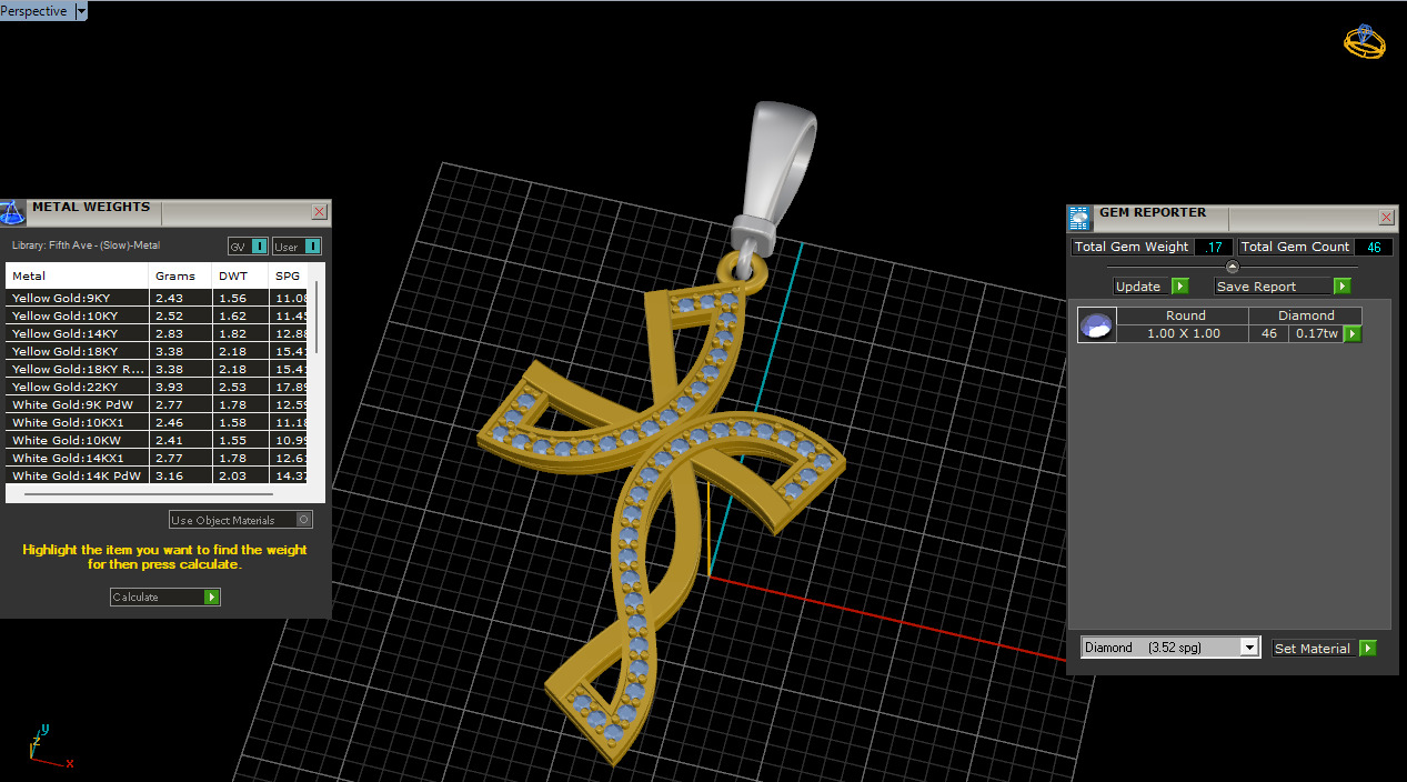 Diamond cross 3D print model C 95 3D print model_28