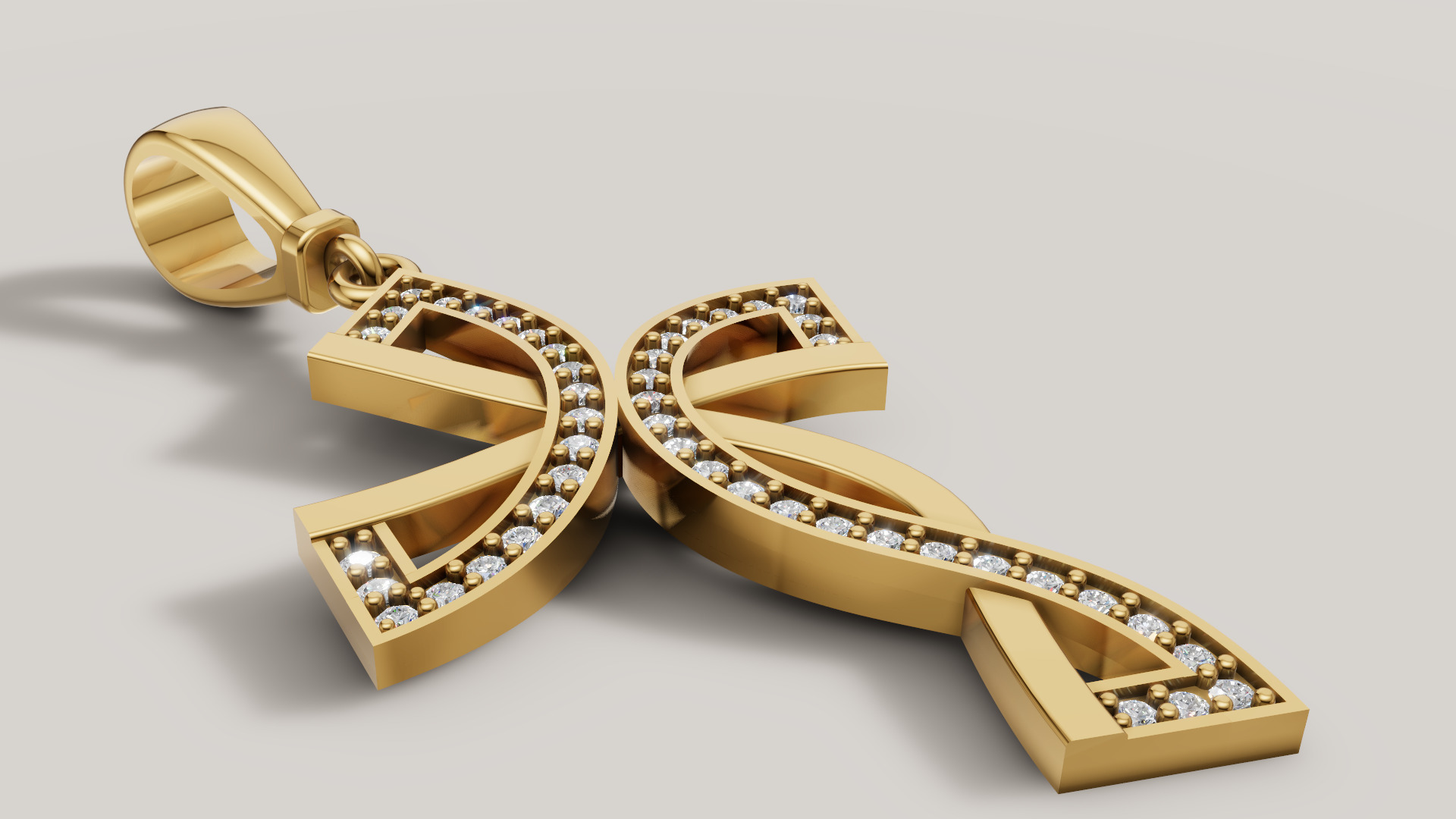 Diamond cross 3D print model C 95 3D print model_5