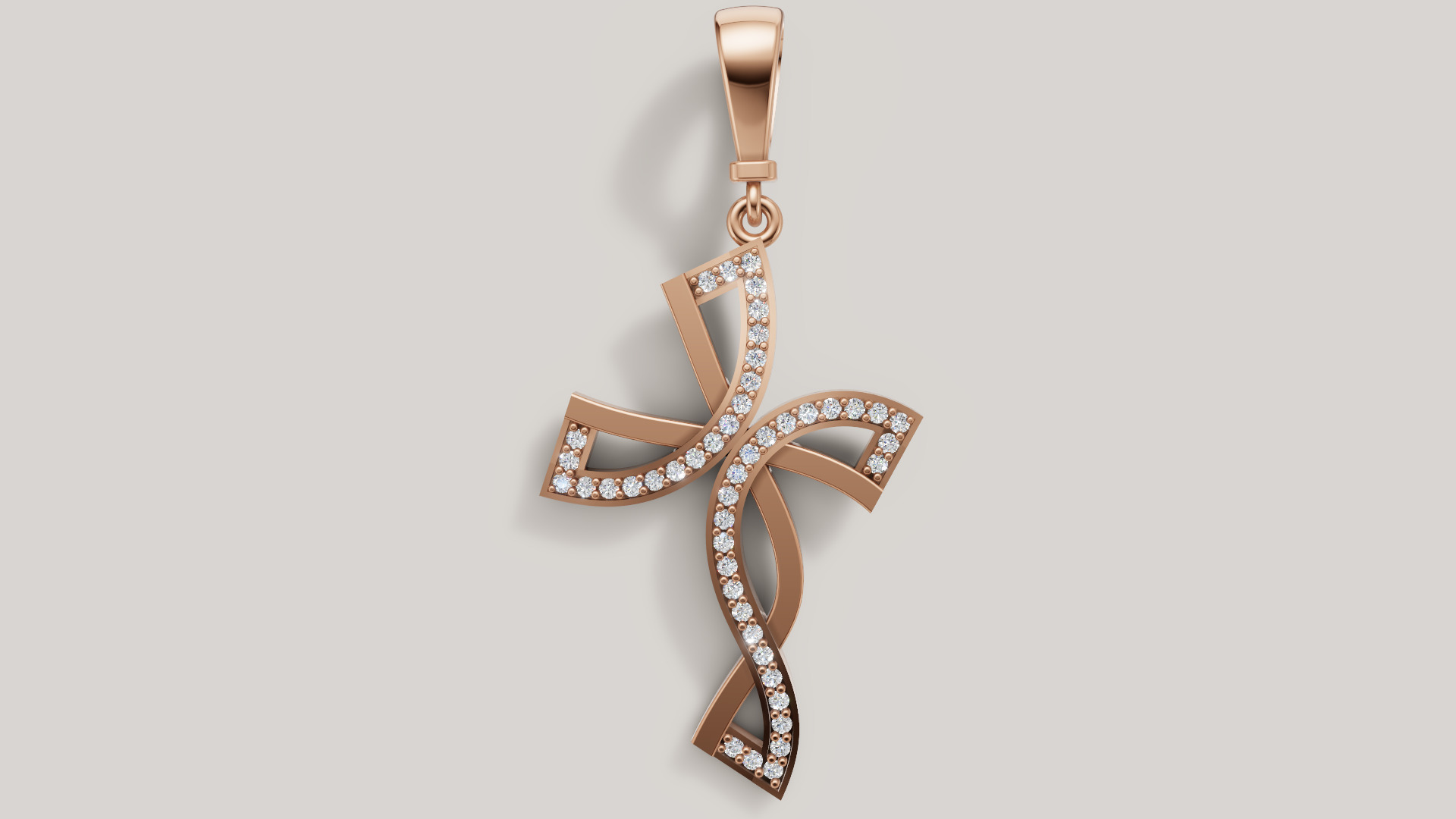 Diamond cross 3D print model C 95 3D print model_20