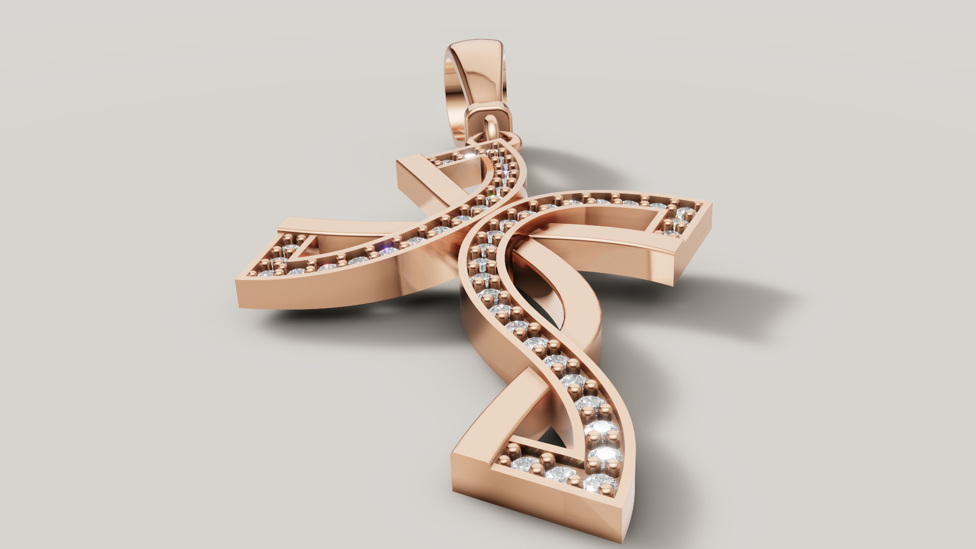 Diamond cross 3D print model C 95 3D print model_24