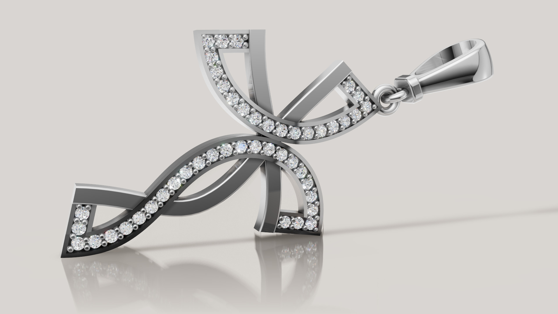 Diamond cross 3D print model C 95 3D print model_14