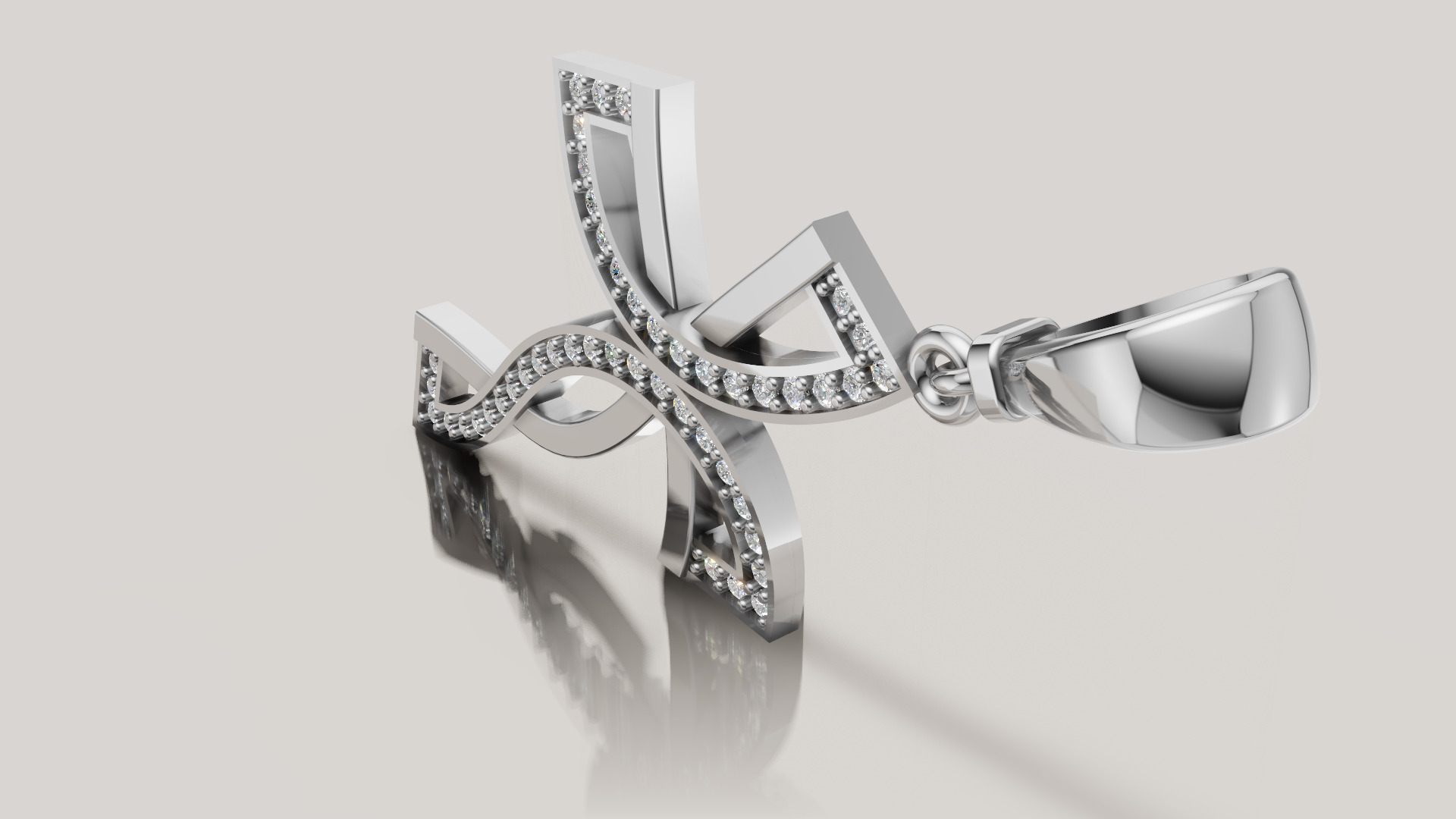 Diamond cross 3D print model C 95 3D print model_15