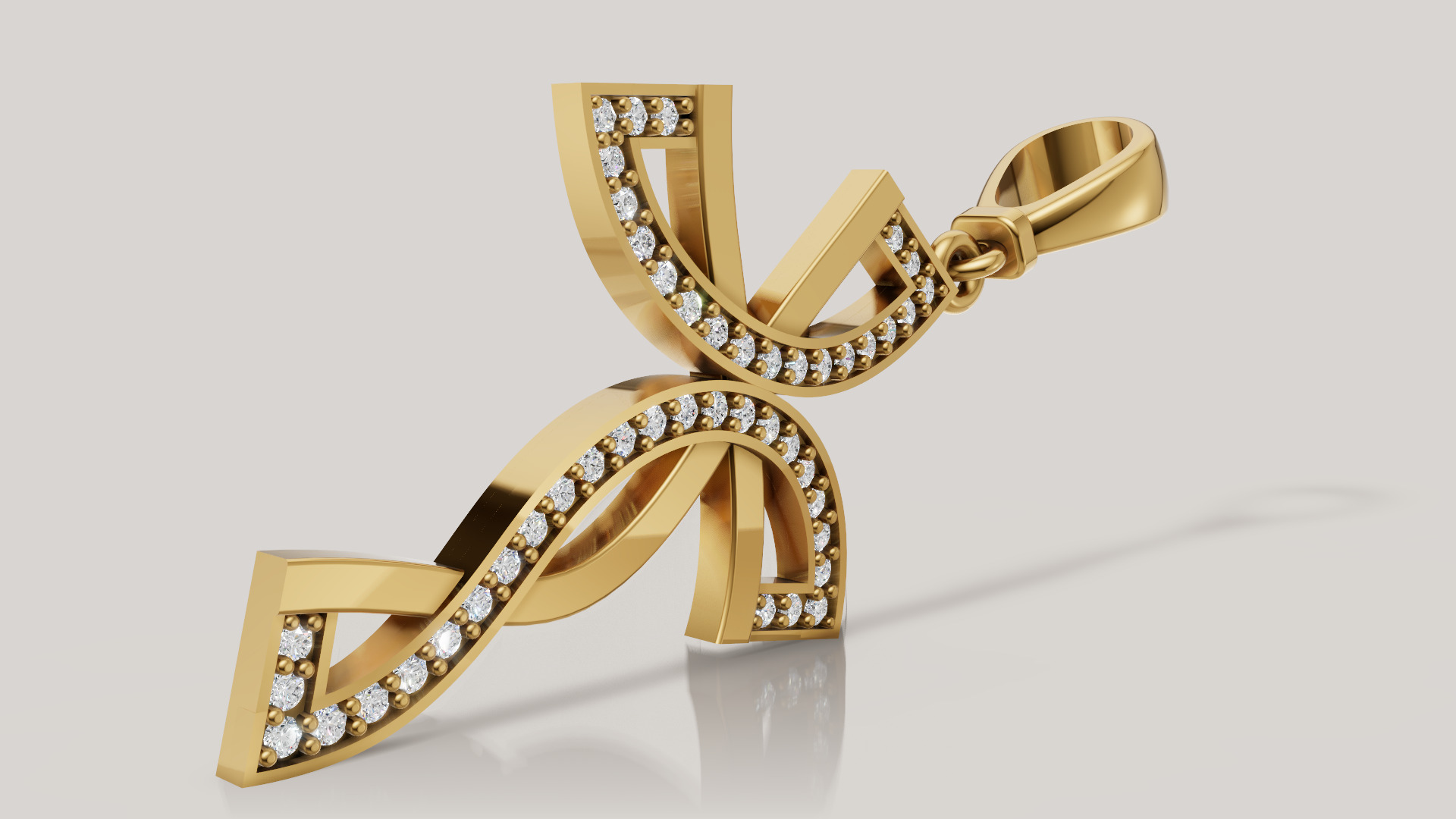 Diamond cross 3D print model C 95 3D print model_8