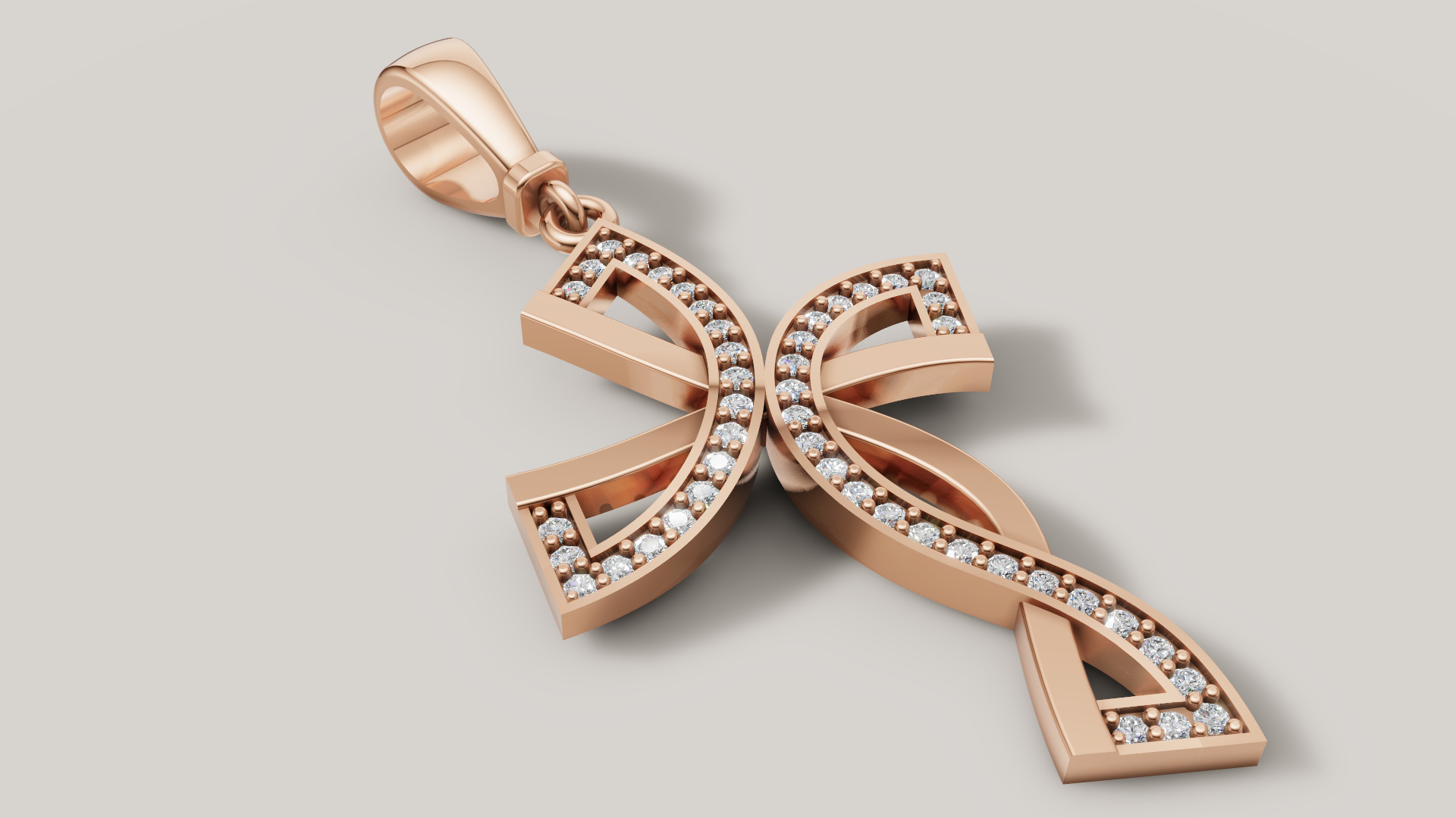 Diamond cross 3D print model C 95 3D print model_23