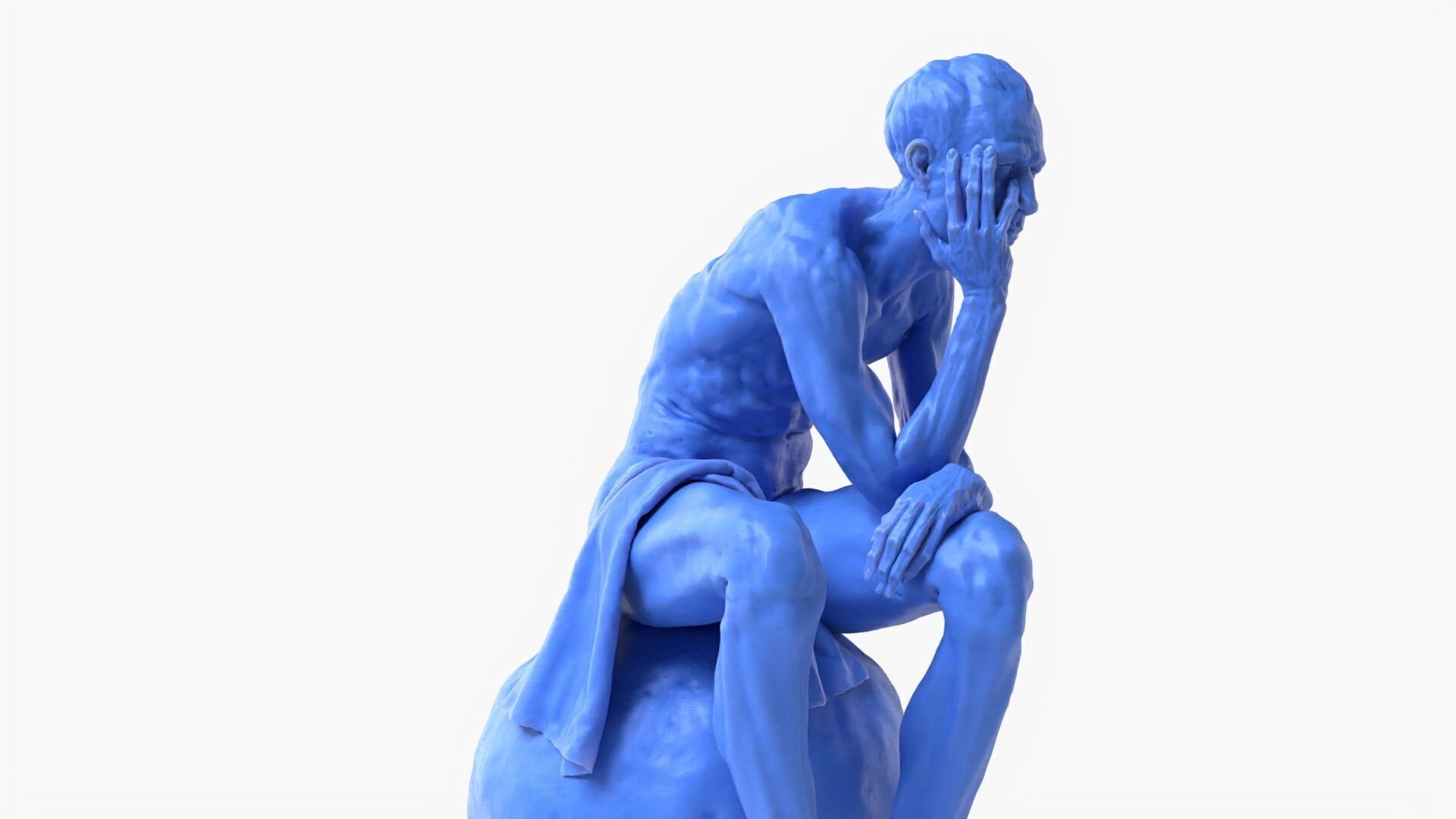 Thinker Reimagined Sculpture 3D print model_2