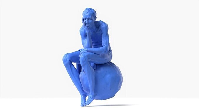 Thinker Reimagined Sculpture 3D print model