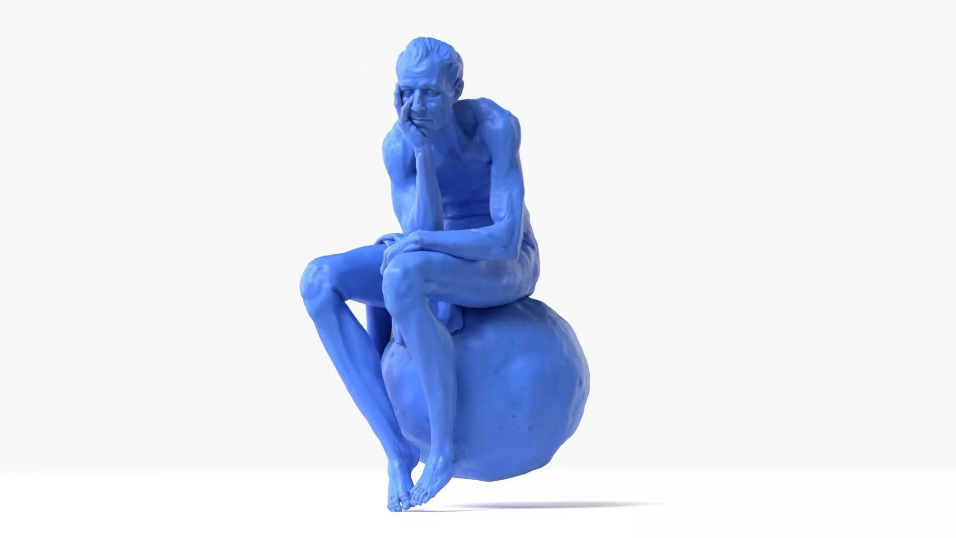 Thinker Reimagined Sculpture 3D print model_0