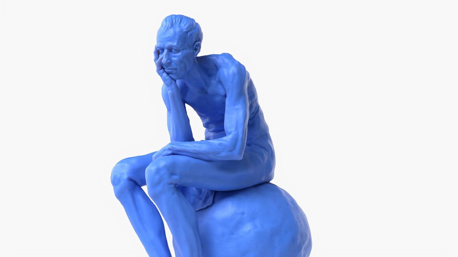 Thinker Reimagined Sculpture 3D print model_5