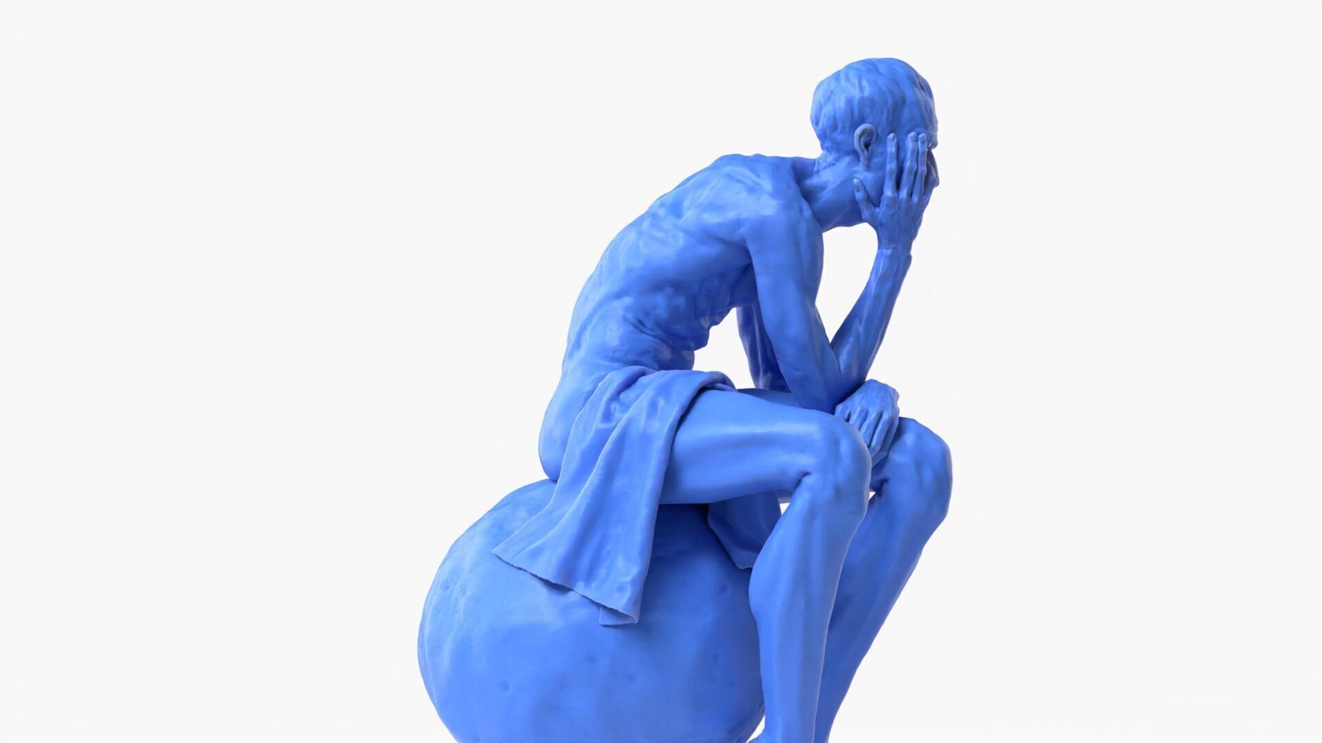 Thinker Reimagined Sculpture 3D print model_6