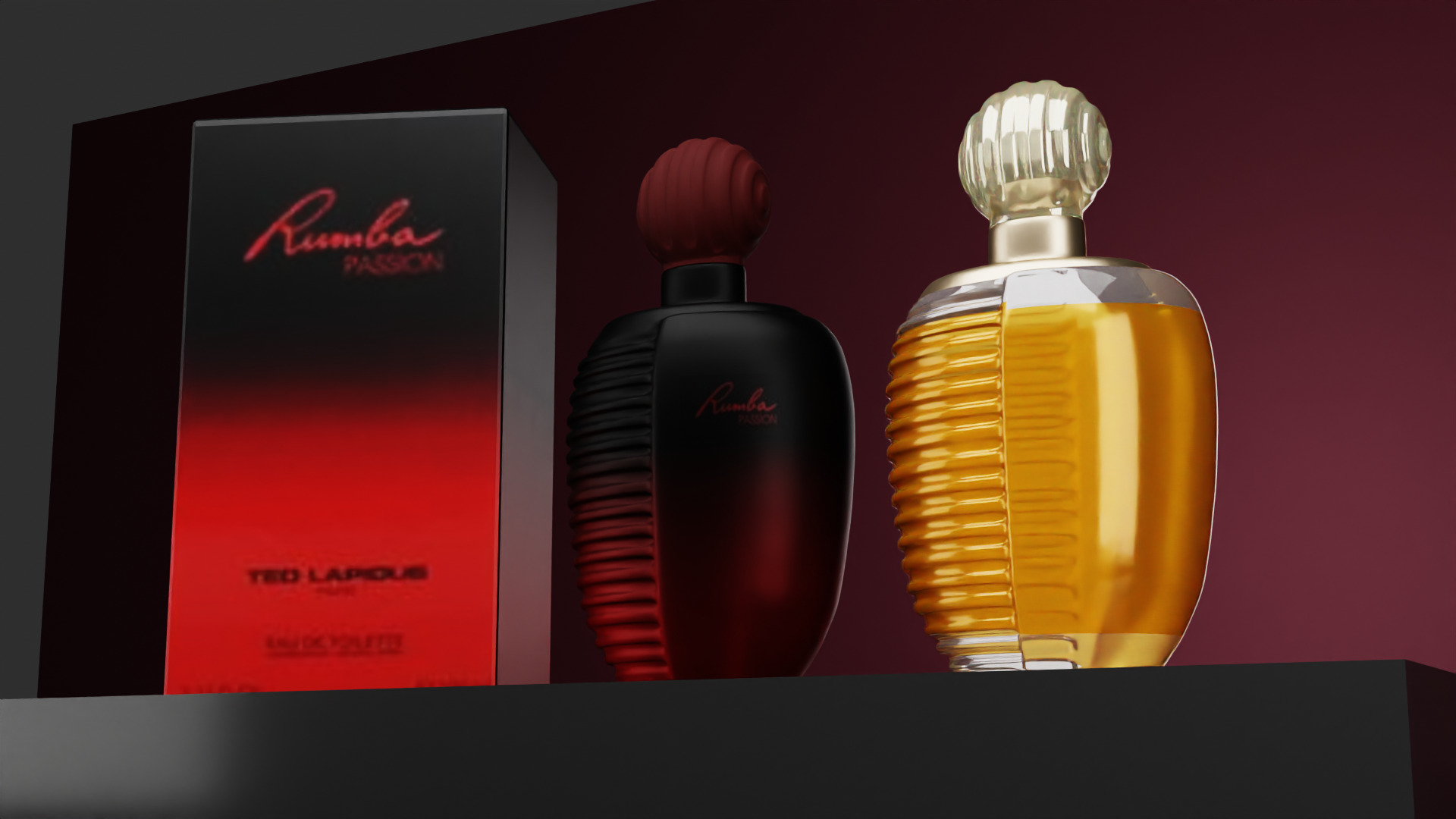 Rumba Passion Perfume Bottle Realistic for Product Visualization 3D model_3
