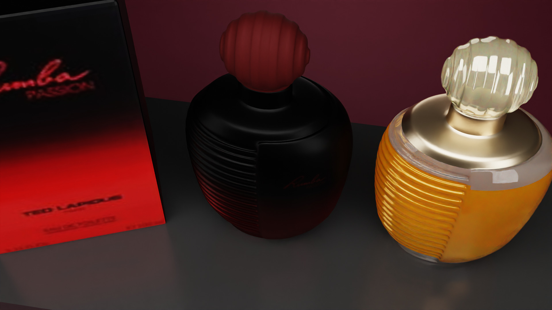 Rumba Passion Perfume Bottle Realistic for Product Visualization 3D model_6