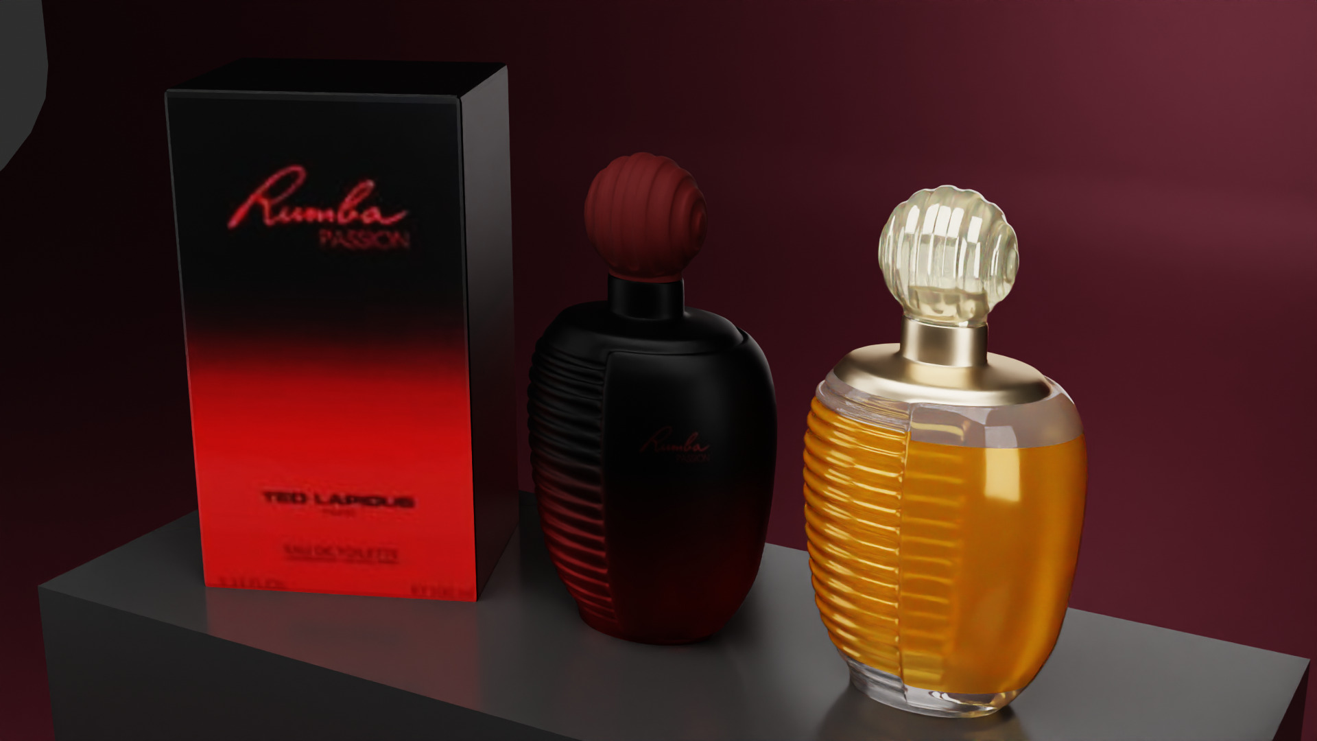 Rumba Passion Perfume Bottle Realistic for Product Visualization 3D model_4