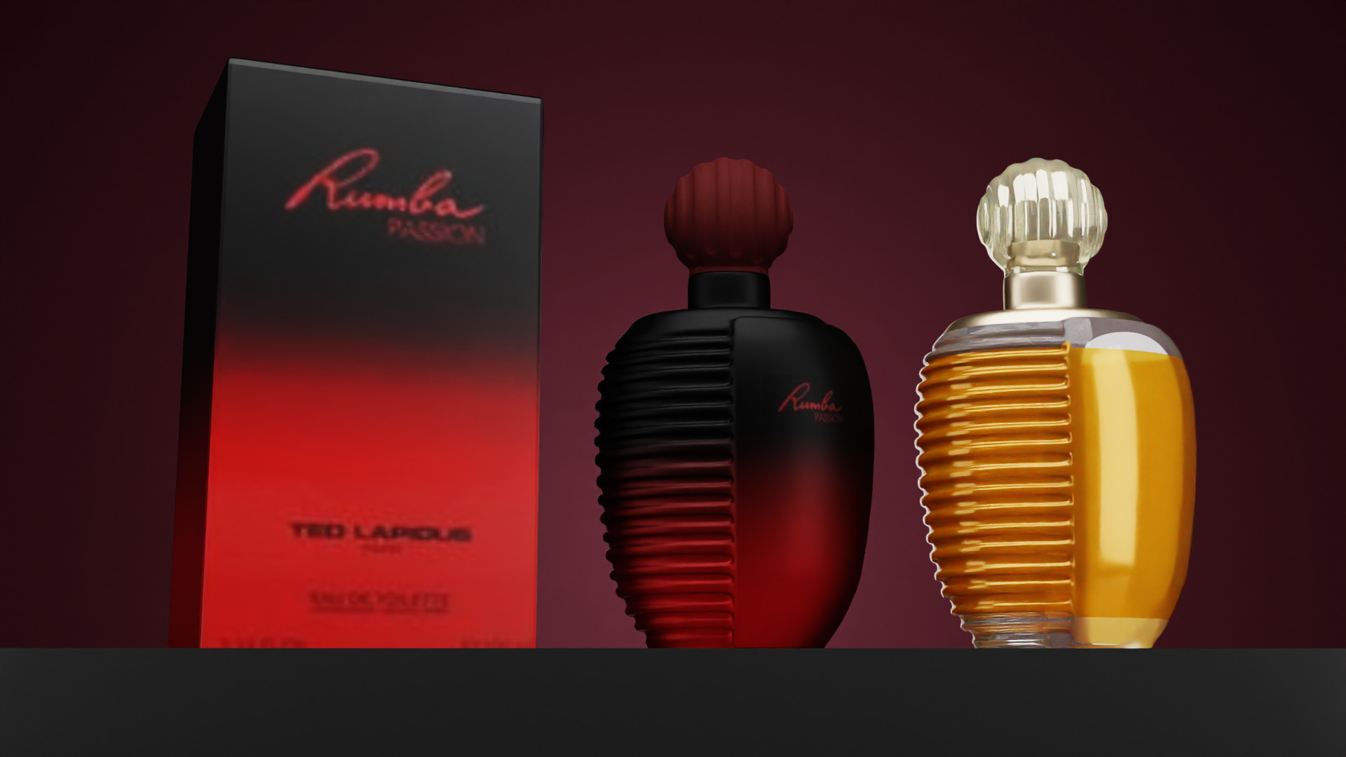 Rumba Passion Perfume Bottle Realistic for Product Visualization 3D model_2